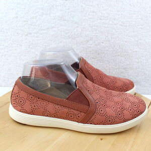 Cole Haan Loafer Womens 7 Pink Leather Comfort Slip On Shoe Casual Travel Suede
